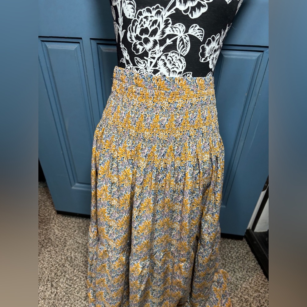 NATURAL LIFE Yellow Floral Maxi Skirt